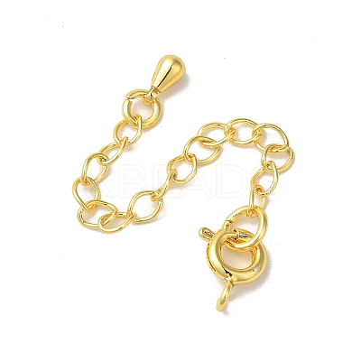 Rack Plating Brass Ends with Chain and Clasps KK-F873-01G-02-1