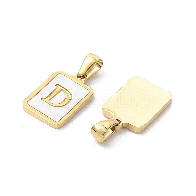Ion Plating(IP) 304 Stainless Steel Pave Shell Pendants X-STAS-G327-01G-D-1