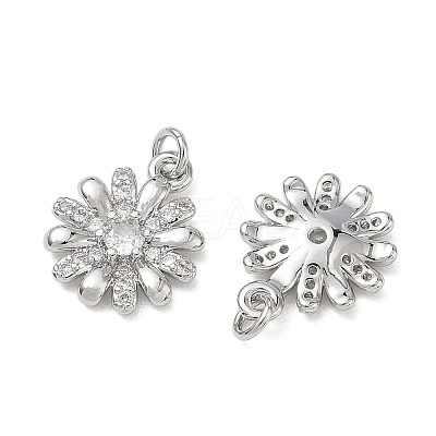 SHEGRACE Brass Clear Cubic Zirconia Charms XGRQ4G771-537P-1
