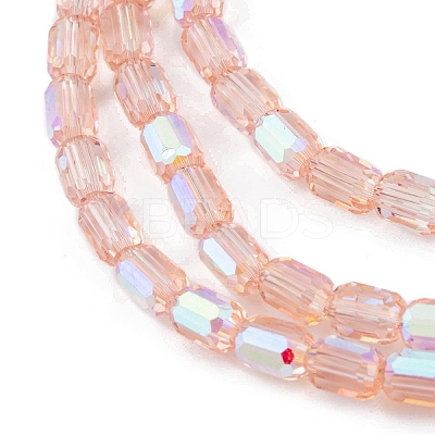 Electroplate Glass Beads Strands EGLA-D031-01Y-1
