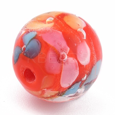 Round Lampwork Beads LAMP-H059-A05-1
