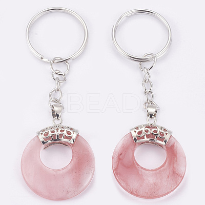 Natural & Synthetic Mixed Stone Keychain KEYC-P041-D-1