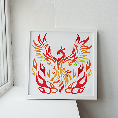 1Pc PET Hollow Out Drawing Painting Stencils DIY-MA0004-61B-03-1