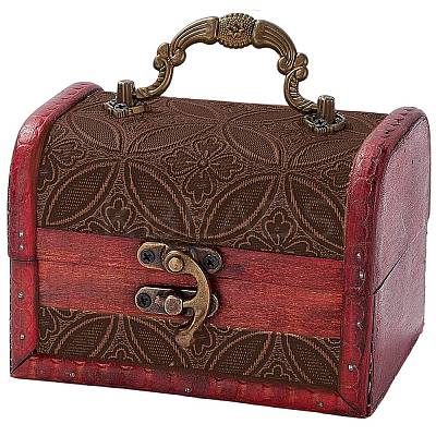 CutHollow 1Pc Vintage Wooden Jewelry Box AJEW-CL0001-12A-1