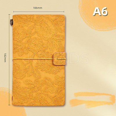 A6 Retro Embossed Imitation Leather Journal Notebook SCRA-PW0004-050A-1
