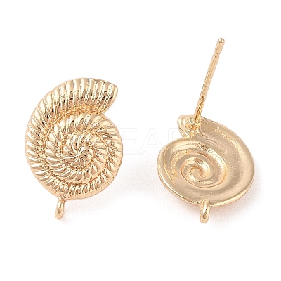 Ocean Style Brass Stud Earring Findings LS-KK-N256-09A-G-1