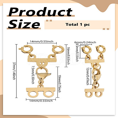 1Pc 304 Stainless Steel Lobster Claw Clasps STAS-LP0001-32G-1