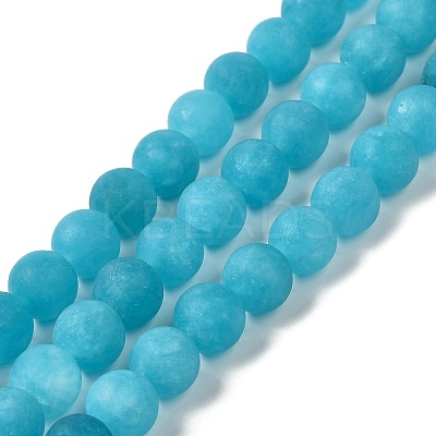 Natural Dyed White Jade Beads Strands G-M402-B01-02-1