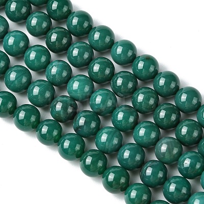 Round Natural Agate Bead Strands G-L419-83-1