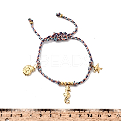 Ocean Series 304 Stainless Steel Charm Bracelets BJEW-K237-25B-G-1