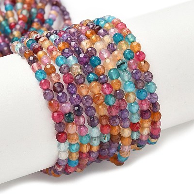 Natural Agate Beads Strands X-G-E469-12X-1