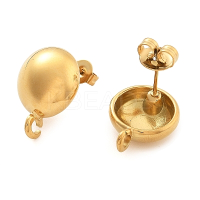 304 Stainless Steel Stud Earring Findings for Women EJEW-M068-05G-1