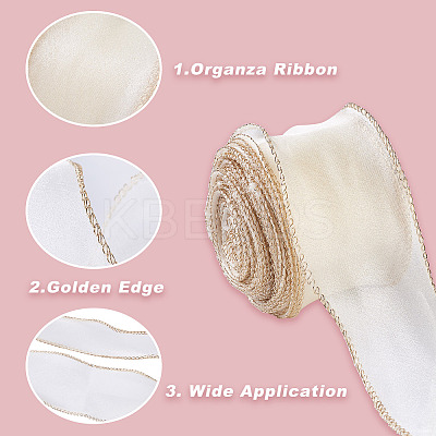 2 Cards 2 Style Organza Ribbon OCOR-YS0001-08B-1