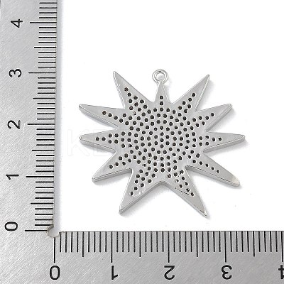 Rack Plating Brass Micro Pave Clear Cubic Zirconia Pendants KK-G515-32P-1