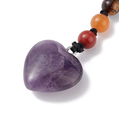 7 Chakra Gemstone Beads Keychain KEYC-F036-02D-1
