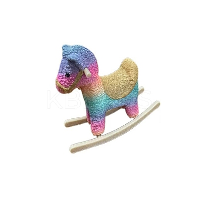 Plastic Racking Horse Miniature Ornaments PW-WG61F5C-02-1