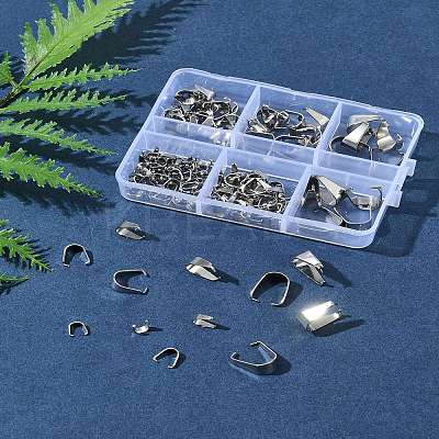 189Pcs 201 Stainless Steel Snap on Bails STAS-FS0001-73-1