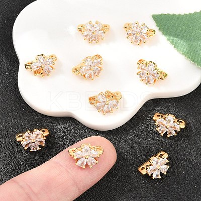 SHEGRACE Brass Micro Pave Clear Cubic Zirconia Twister Clasps XGRQ5K271-829G-1