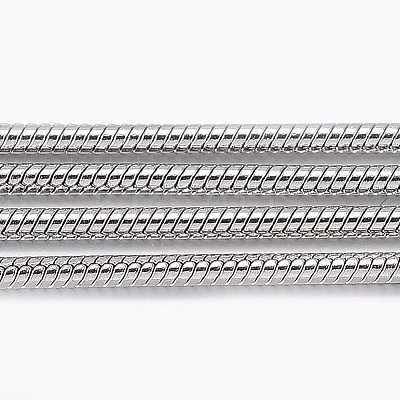 Tarnish Resistant 304 Stainless Steel Round Snake Chains CHS-K007-06C-01-1