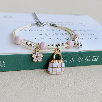 Cute Cartoon Alloy Enamel Multi-strand Charm Bracelets WG000A8-05-1