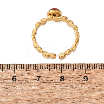 304 Stainless Steel Adjustable Open Cuff Rings RJEW-A071-10G-1