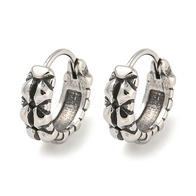 316 Surgical Stainless Steel Hoop Earrings EJEW-D096-09F-AS-1
