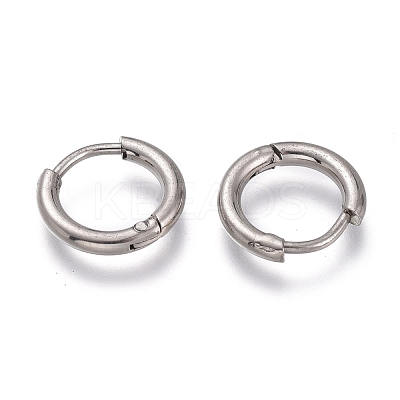 Tarnish Resistant 201 Stainless Steel Huggie Hoop Earrings EJEW-O095-05-19-1