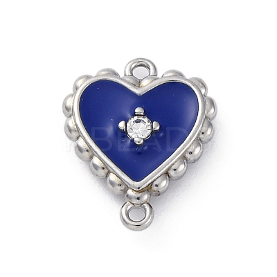 304 Stainless Steel Enamel Heart Connector Charms STAS-M110-04P-1