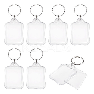 20Pcs Acrylic Photo Frame Keychains AJEW-TA0003-60-1