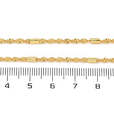Brass Singapore Chains Necklaces for Women NJEW-D302-38G-1