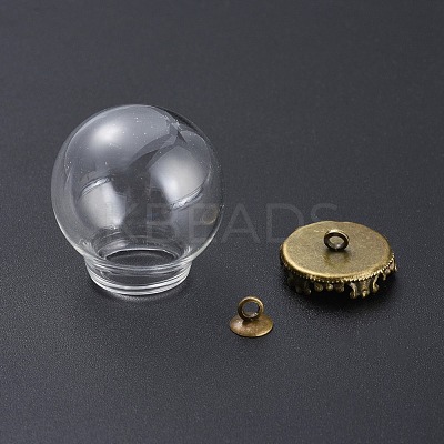 DIY Globe Bubble Cover Pendants Making DIY-X0293-78AB-1