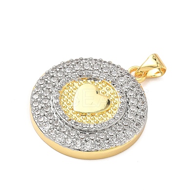 Brass Micro Pave Cubic Zirconia Pendants KK-H539-17B-02-1