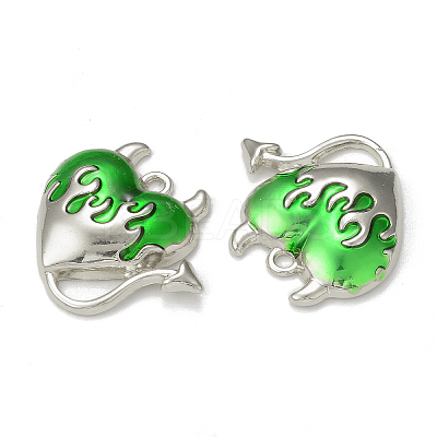 Rack Plating Alloy Enamel Pendants PALLOY-P291-05P-1
