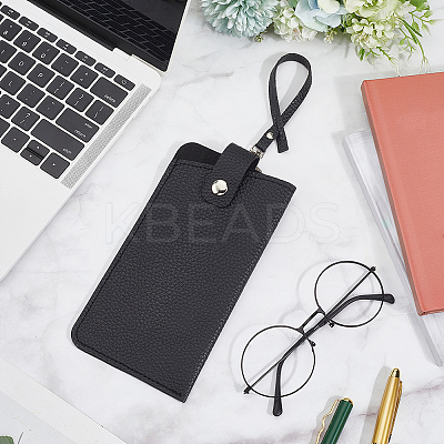 1Pc PU Leather Eyeglass Cases AJEW-CN0004-98A-01-1