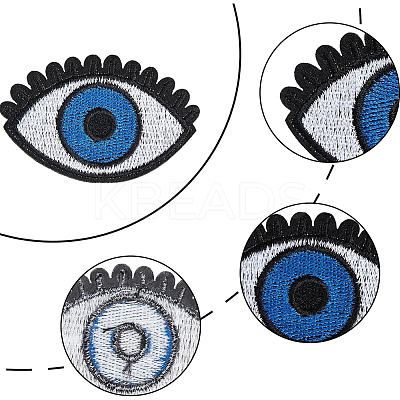 30Pcs Evil Eye Computerized Embroidery Cloth Iron on Patches PATC-GF0001-69-1