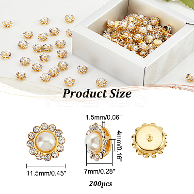 Flower Sew on Rhinestone DIY-NB0008-48-1