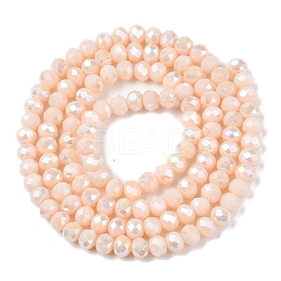 Electroplate Glass Beads Strands EGLA-A044-P4mm-B05-1