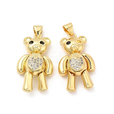 Brass Micro Pave Cubic Zirconia Pendants KK-H441-06E-G-1