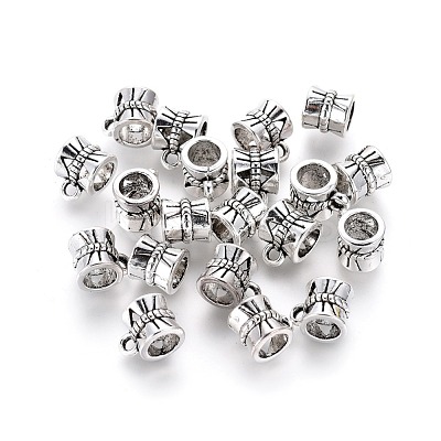 Tibetan Style Alloy Tube Bails X-TIBE-30047-AS-RS-1