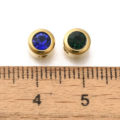 Ion Plating(IP) 304 Stainless Steel Micro Pave Cubic Zirconia Beads STAS-K263-74G-1