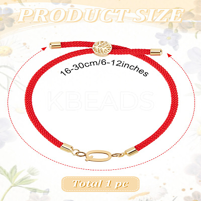 1Pc Adjustable Nylon Cord Slider Bracelets for Women BJEW-LP0001-32Q-02-1