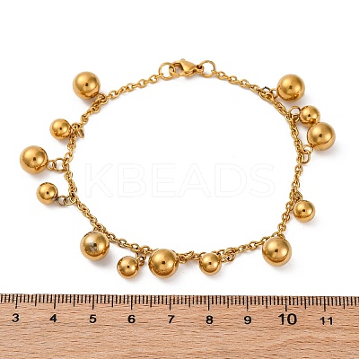 Ion Plating(IP) 304 Stainless Steel Charm Bracelets BJEW-L636-05-G-1