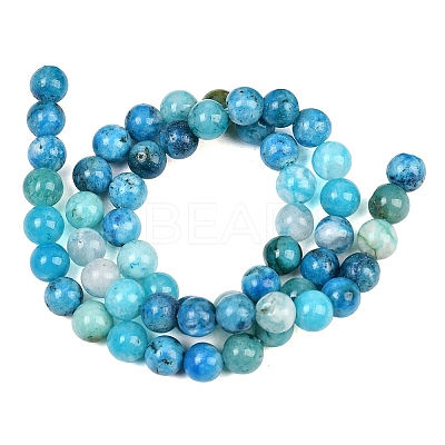Natural Gemstone Hemimorphite Round Beads Strands G-L145-6mm-01-1