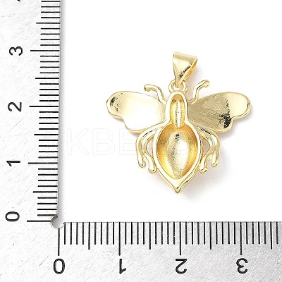 Brass Micro Pave Cubic Zirconia & Enamel Pendants KK-L253-05G-1