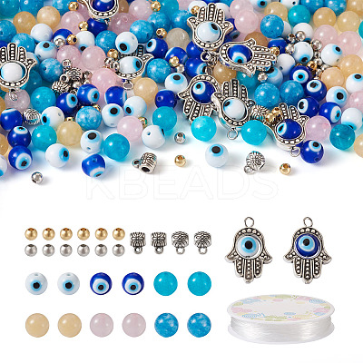 DIY Evil Eye Bracelet Making Kit DIY-FW0001-33-1
