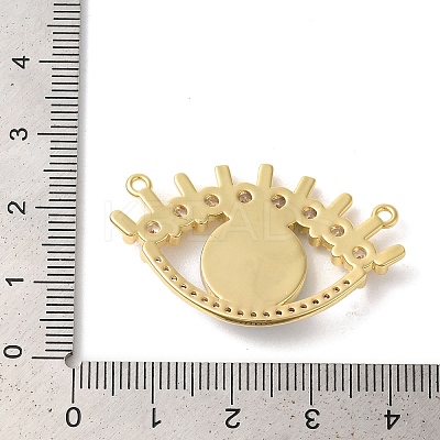 Rack Plating Brass Pave Clear Cubic Zirconia & Glass Pendants KK-G504-23G-03-1