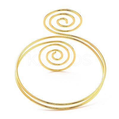 Wire Swirl Spiral Upper Arm Cuff Band AJEW-G033-03G-1
