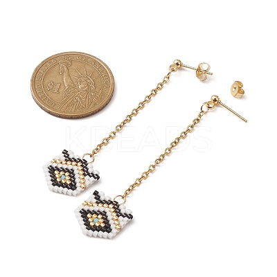 Eye Arrow Stud Earrings for Women EJEW-MZ00100-1