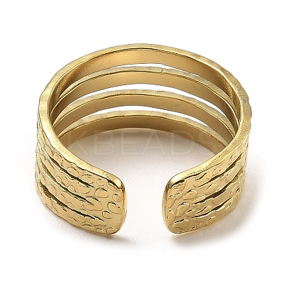 304 Stainless Steel Open Cuff Rings RJEW-Z018-33G-1
