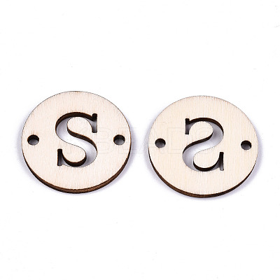 Unfinished Natural Poplar Wood Links Connectors WOOD-S045-140B-01S-1